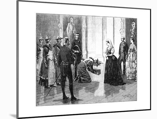 The Queen Receiving the Burmese Embassy, Mid-Late 19th Century-William Barnes Wollen-Mounted Giclee Print