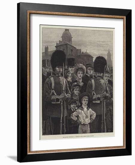 The Queen's Birthday, a Sketch on the Horse Guards Parade-Frank Dadd-Framed Giclee Print