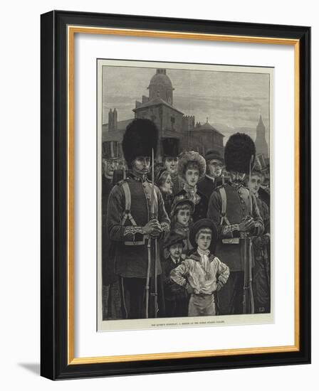 The Queen's Birthday, a Sketch on the Horse Guards Parade-Frank Dadd-Framed Giclee Print