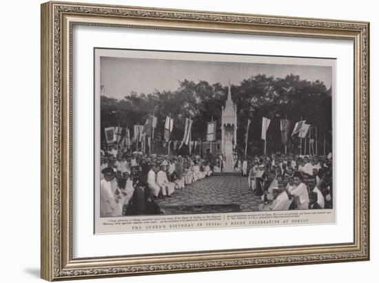 The Queen's Birthday in India, a Hindu Celebration at Bombay-null-Framed Giclee Print