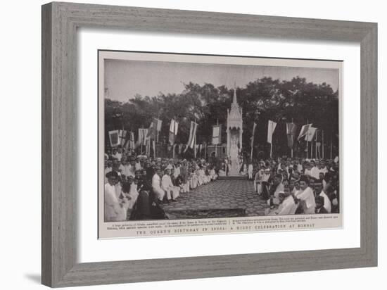 The Queen's Birthday in India, a Hindu Celebration at Bombay-null-Framed Giclee Print
