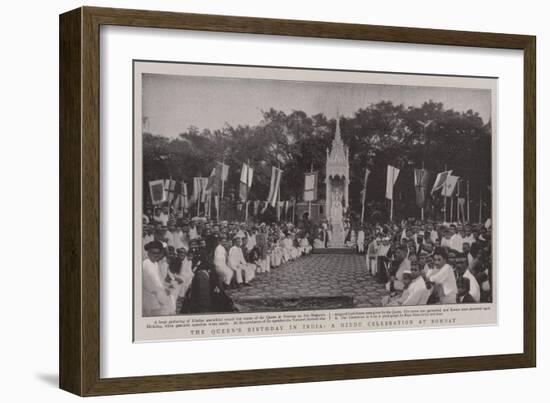 The Queen's Birthday in India, a Hindu Celebration at Bombay-null-Framed Giclee Print