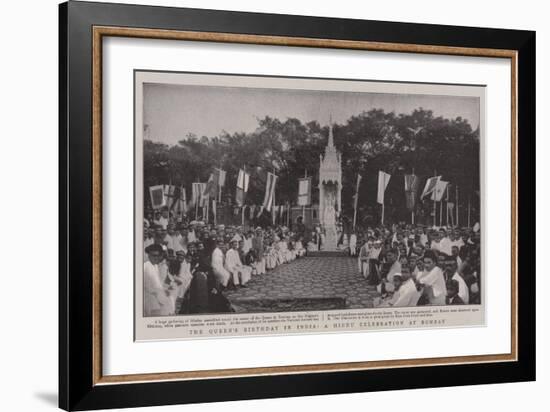 The Queen's Birthday in India, a Hindu Celebration at Bombay-null-Framed Giclee Print