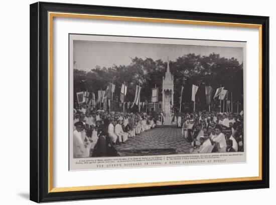 The Queen's Birthday in India, a Hindu Celebration at Bombay-null-Framed Giclee Print