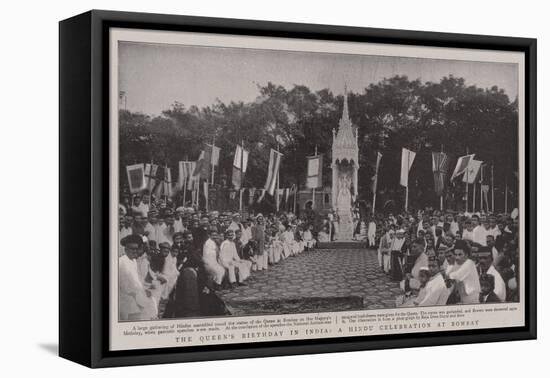 The Queen's Birthday in India, a Hindu Celebration at Bombay-null-Framed Premier Image Canvas