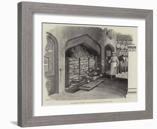 The Queen's Christmas, Fireplace in the Kitchen, Windsor Castle-William 'Crimea' Simpson-Framed Giclee Print