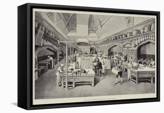 The Queen's Christmas, the Kitchen, Windsor Castle-William 'Crimea' Simpson-Framed Premier Image Canvas