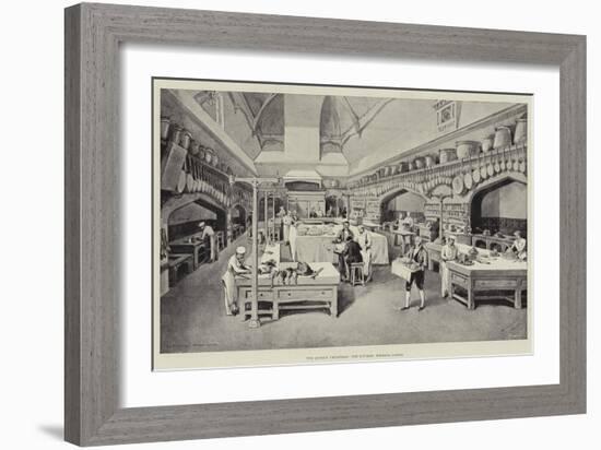 The Queen's Christmas, the Kitchen, Windsor Castle-William 'Crimea' Simpson-Framed Giclee Print