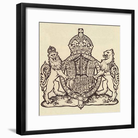 'The Queen's Coat of Arms', 1937-Unknown-Framed Photographic Print