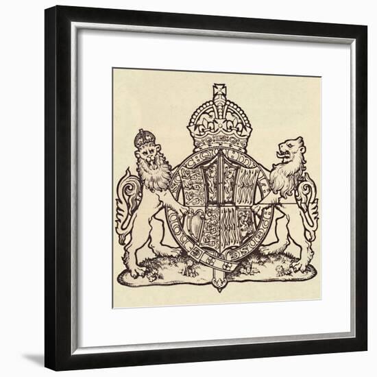 'The Queen's Coat of Arms', 1937-Unknown-Framed Photographic Print