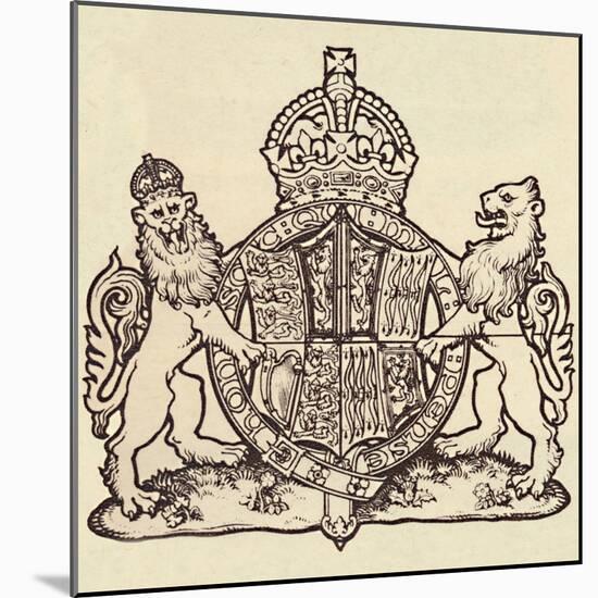'The Queen's Coat of Arms', 1937-Unknown-Mounted Photographic Print