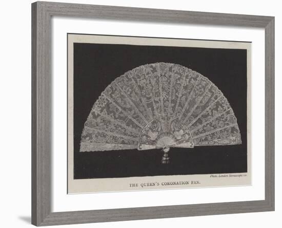 The Queen's Coronation Fan-null-Framed Giclee Print