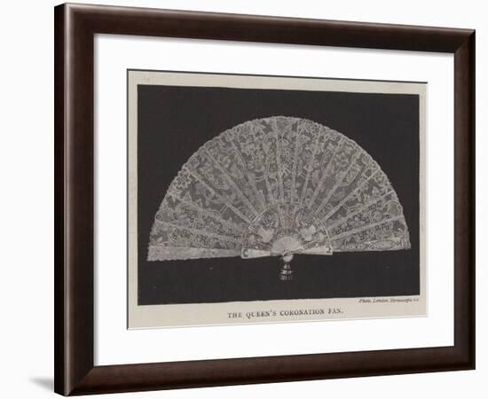 The Queen's Coronation Fan-null-Framed Giclee Print