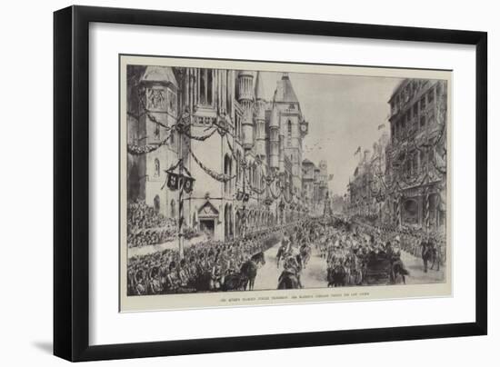 The Queen's Diamond Jubilee Procession, Her Majesty's Carriage Passing the Law Courts-null-Framed Giclee Print
