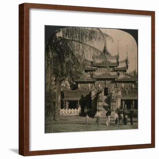 'The Queen's Golden Monastery, a gem of oriental architecture, Mandalay, Burma', 1907-Unknown-Framed Photographic Print