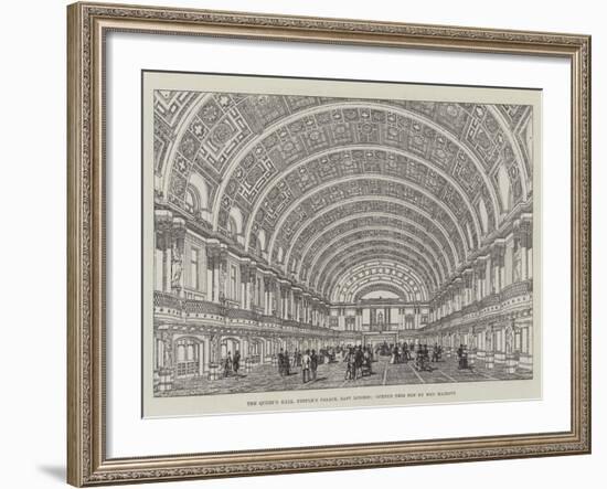 The Queen's Hall, People's Palace, East London, Opened This Day by Her Majesty-null-Framed Giclee Print
