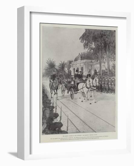 The Queen's Journey to the Continent, Her Majesty's Arrival at Nice-Amedee Forestier-Framed Giclee Print