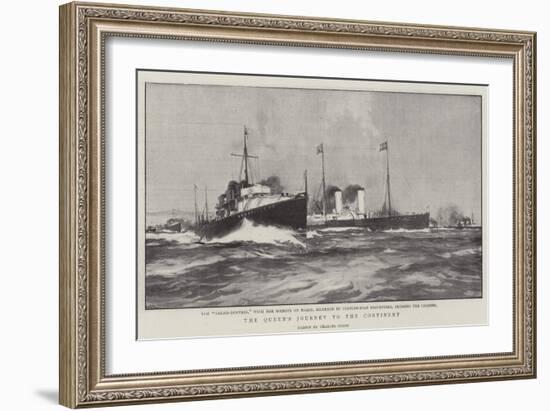 The Queen's Journey to the Continent-Charles Edward Dixon-Framed Giclee Print