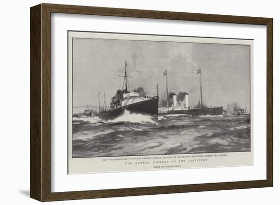 The Queen's Journey to the Continent-Charles Edward Dixon-Framed Giclee Print