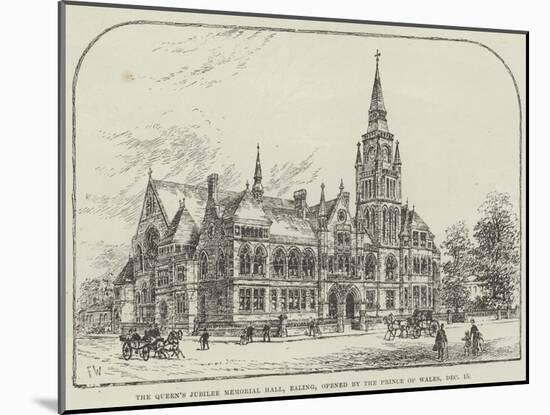 The Queen's Jubilee Memorial Hall, Ealing, Opened by the Prince of Wales, 15 December-Frank Watkins-Mounted Giclee Print