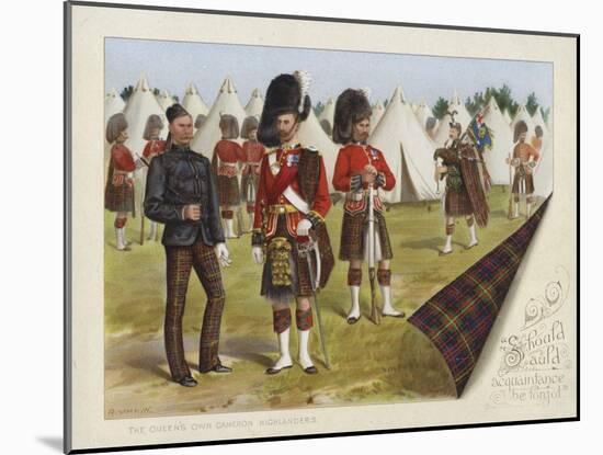 The Queen's Own Cameron Highlanders-Richard Simkin-Mounted Giclee Print