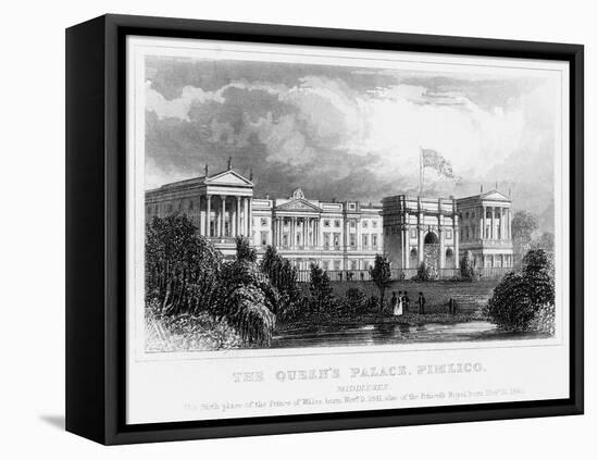 The Queen's Palace, Pimlico, London, C1840s-null-Framed Premier Image Canvas