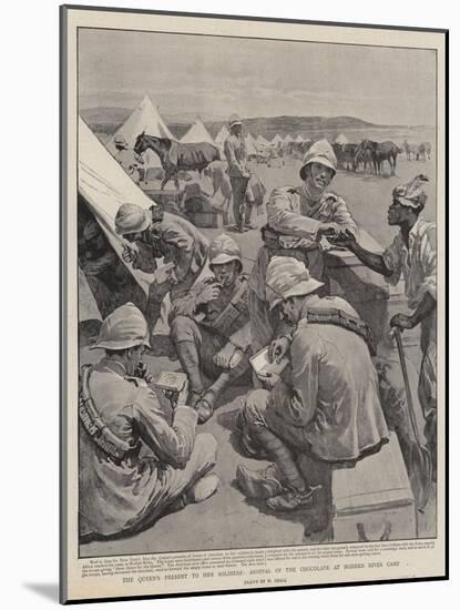 The Queen's Present to Her Soldiers, Arrival of the Chocolate at Modder River Camp-William Small-Mounted Giclee Print