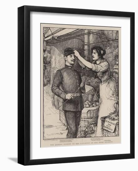 The Queen's Tribute to the Gallantry of Her Irish Soldiers-Robert Walker Macbeth-Framed Giclee Print