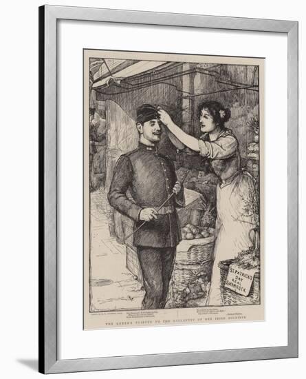 The Queen's Tribute to the Gallantry of Her Irish Soldiers-Robert Walker Macbeth-Framed Giclee Print