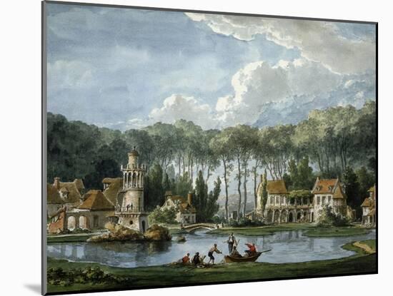 The Queen's Village at the Petit Trianon, Versailles, France-null-Mounted Giclee Print
