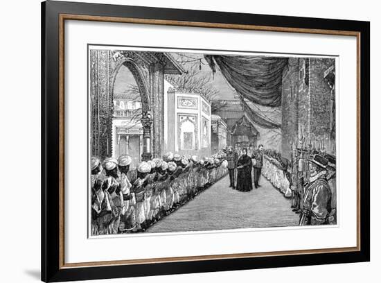 The Queen's Visit at the Opening of the Indian and Colonial Exhibition, London, 1886-null-Framed Giclee Print