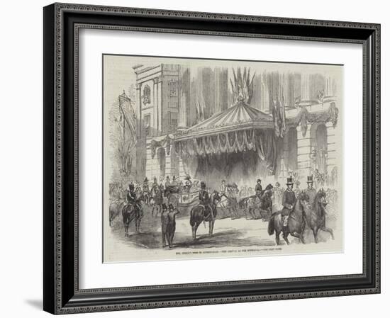 The Queen's Visit to Birmingham, the Arrival at the Townhall-null-Framed Giclee Print