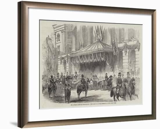 The Queen's Visit to Birmingham, the Arrival at the Townhall-null-Framed Giclee Print