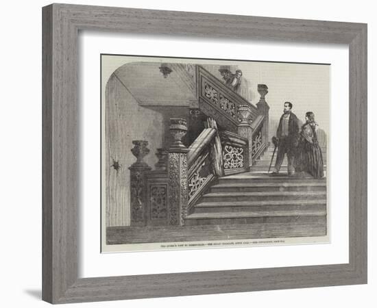 The Queen's Visit to Birmingham, the Great Staircase, Aston Hall-null-Framed Giclee Print