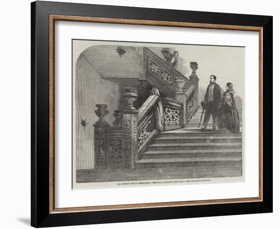 The Queen's Visit to Birmingham, the Great Staircase, Aston Hall-null-Framed Giclee Print