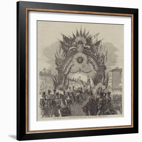 The Queen's Visit to Birmingham, the Gunmakers' Arch, at Gosta Green-null-Framed Giclee Print