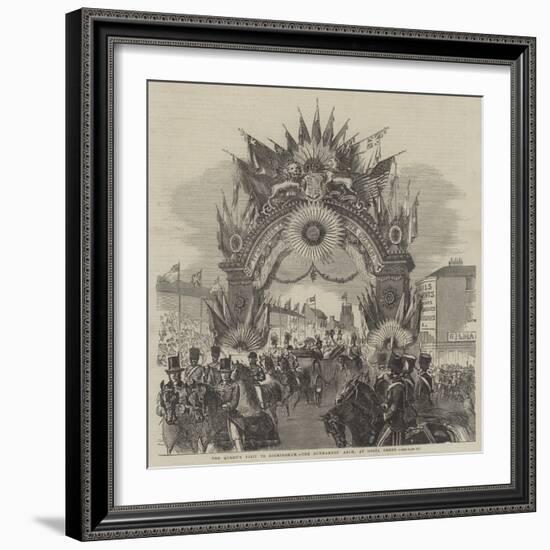 The Queen's Visit to Birmingham, the Gunmakers' Arch, at Gosta Green-null-Framed Giclee Print