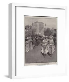 The Queen's Visit to Carisbrooke Castle-Frank Craig-Framed Giclee Print
