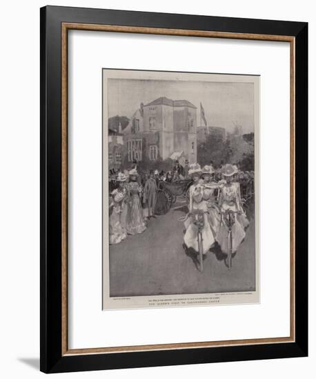 The Queen's Visit to Carisbrooke Castle-Frank Craig-Framed Giclee Print