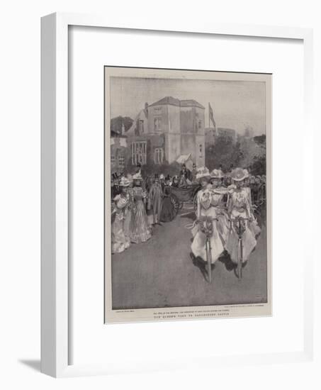 The Queen's Visit to Carisbrooke Castle-Frank Craig-Framed Giclee Print