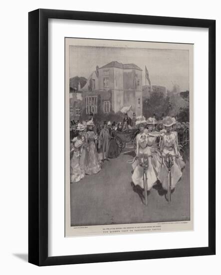 The Queen's Visit to Carisbrooke Castle-Frank Craig-Framed Giclee Print