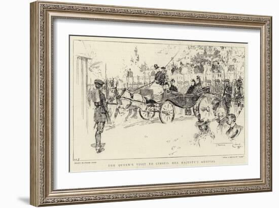 The Queen's Visit to Cimiez, Her Majesty's Arrival-Frank Craig-Framed Giclee Print