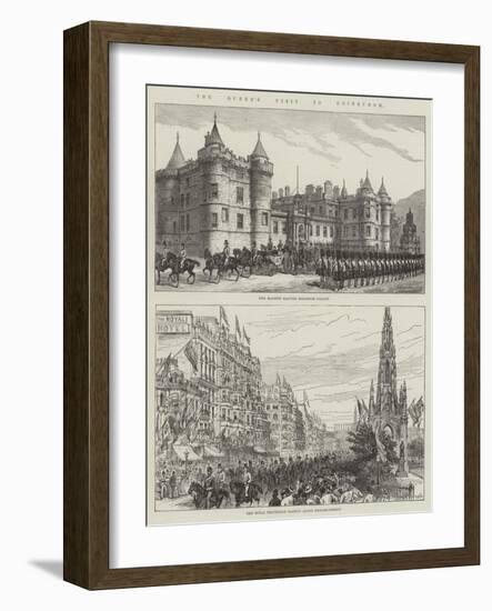 The Queen's Visit to Edinburgh-null-Framed Giclee Print