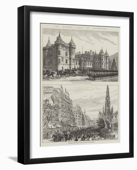 The Queen's Visit to Edinburgh-null-Framed Giclee Print