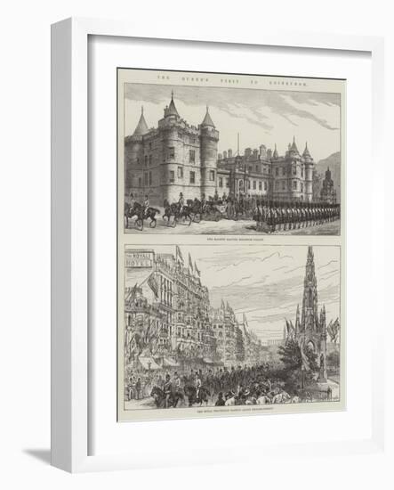 The Queen's Visit to Edinburgh-null-Framed Giclee Print