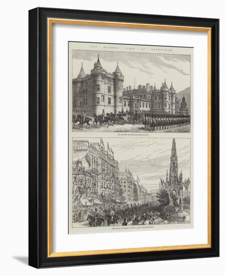 The Queen's Visit to Edinburgh-null-Framed Giclee Print