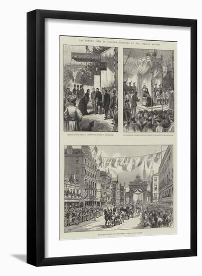 The Queen's Visit to Glasgow-Frank Watkins-Framed Giclee Print