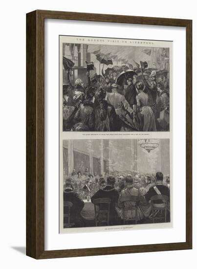 The Queen's Visit to Liverpool-William Heysham Overend-Framed Giclee Print