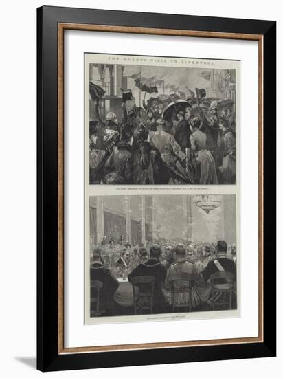 The Queen's Visit to Liverpool-William Heysham Overend-Framed Giclee Print