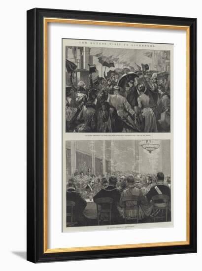 The Queen's Visit to Liverpool-William Heysham Overend-Framed Giclee Print